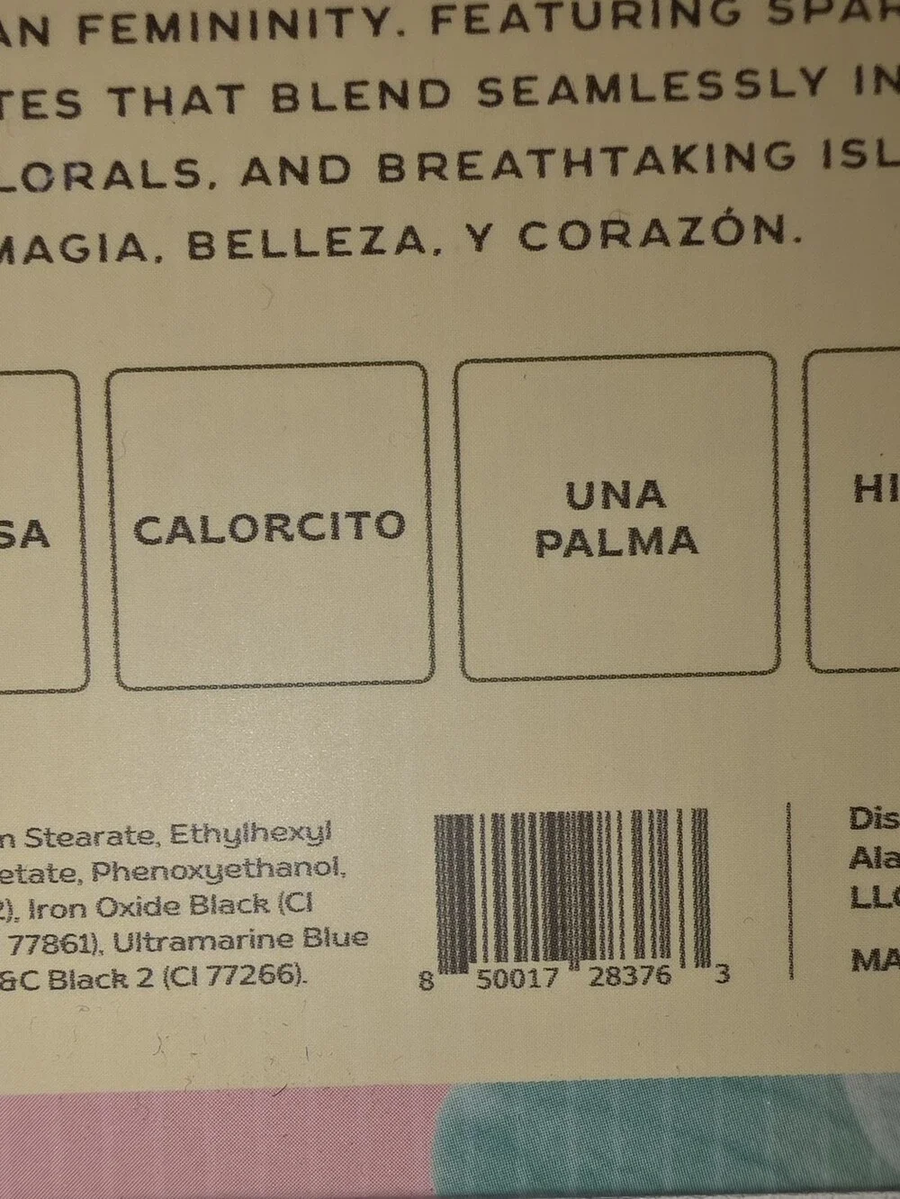 Alamar Cosmetics Princesa Del Caribe Pressed Pigment Palette New In Box